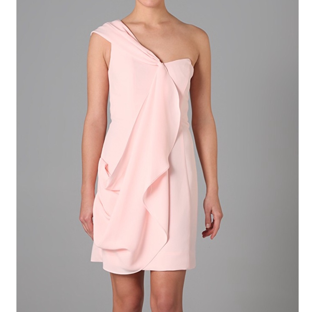 Blush Shoshanna One Shoulder Draped Dress